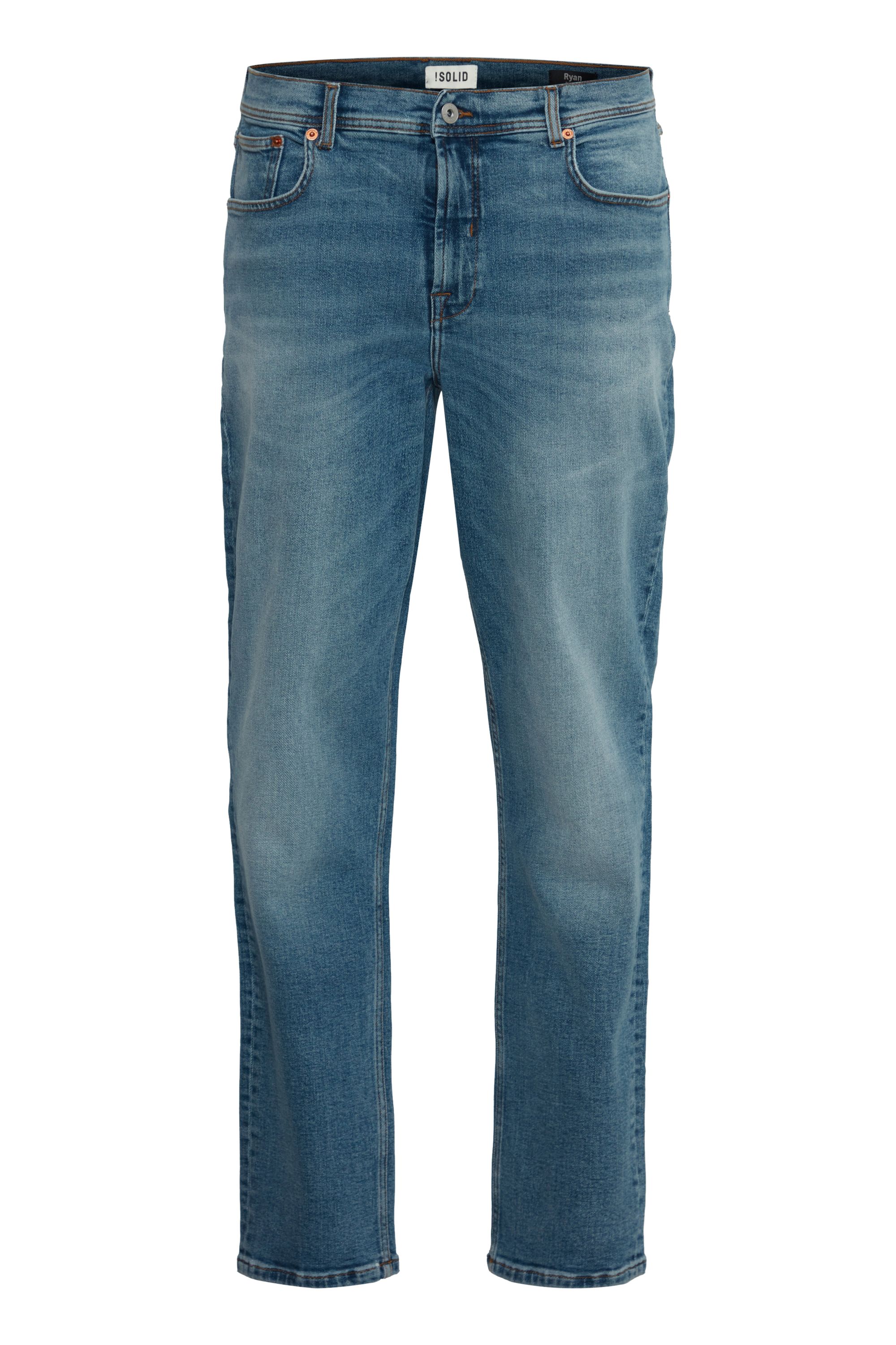 Regular-fit-Jeans SOLID "Regular-fit-Jeans SDISNI RYAN", Herren, Gr. 34, Länge 34, blau (light vintage blau denim), Obermaterial: 98% Baumwolle CO. 2% Elasthan EL., Jeans
