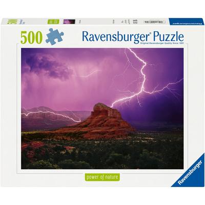 Puzzle RAVENSBURGER "power of nature, Pinke Gewitterstimmung", bunt, Puzzles, KinderB:49cm H:36cm, Made in Germany, B:49cm H:36cm