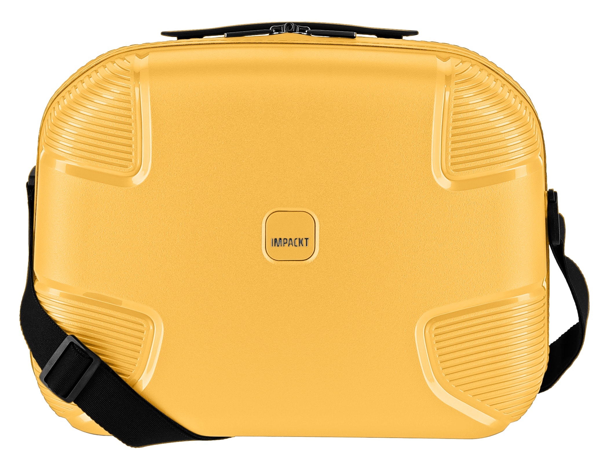 Beautycase IMPACKT "IP1", Gr. B/H/T: 40cm x 30cm x 19cm, gelb (sunset gelb), Polypropylen, unifarben, Taschen, Kulturbeutel Hartschale Trolley-Aufsteck-System Tragegurt Laptopfach Image