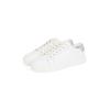 Plateausneaker CALVIN KLEIN JEANS "CLASSIC CUPSOLE LOW OHB", Damen, Gr. 39, silber (weiß, silberfarben), Leder, Lederimitat, sportlich, Schuhe, Schnürschuh, Halbschuh, Freizeitschuh mit Kontrast an der Ferse