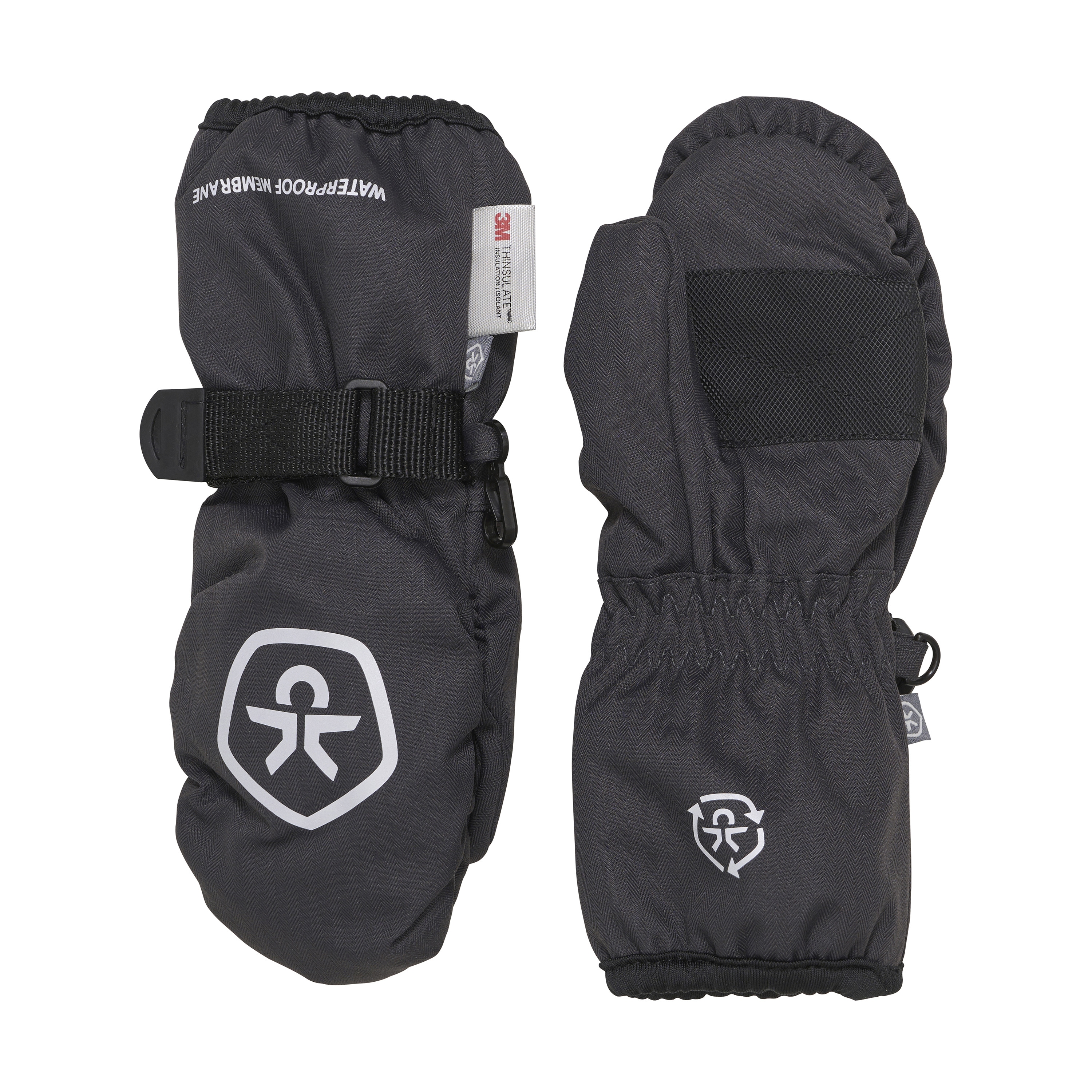 Skihandschuhe COLOR KIDS "Skihandschuhe COMittens", Mädchen, Gr. 6, grau (phantom), Obermaterial: 90% Polyester PES. 10% Polyurethan PU., Handschuhe Image