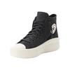 Sneaker CONVERSE "CHUCK TAYLOR ALL STAR MOVE PLATFORM COLORFUL SUEDE", Gr. 37, schwarz (shadow woods, egret, schwarz), Leder, sportlich, Schuhe