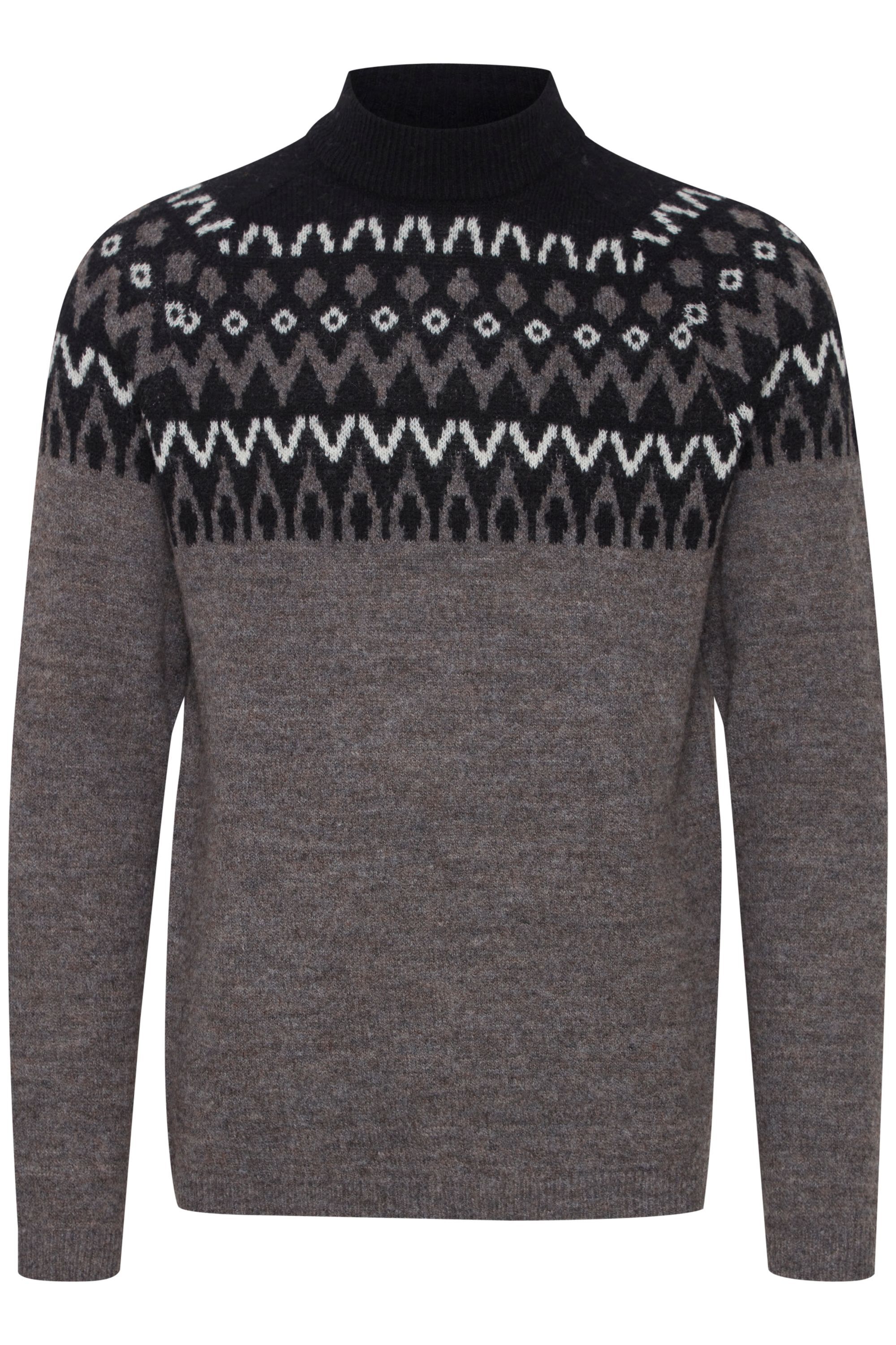 Strickfleece-Pullover CASUAL FRIDAY "Strickpullover CFKristian", Herren, Gr. 3XL, braun (major braun melange), Obermaterial: 58% Wolle WO. 42% Polyamid PA., Pullover