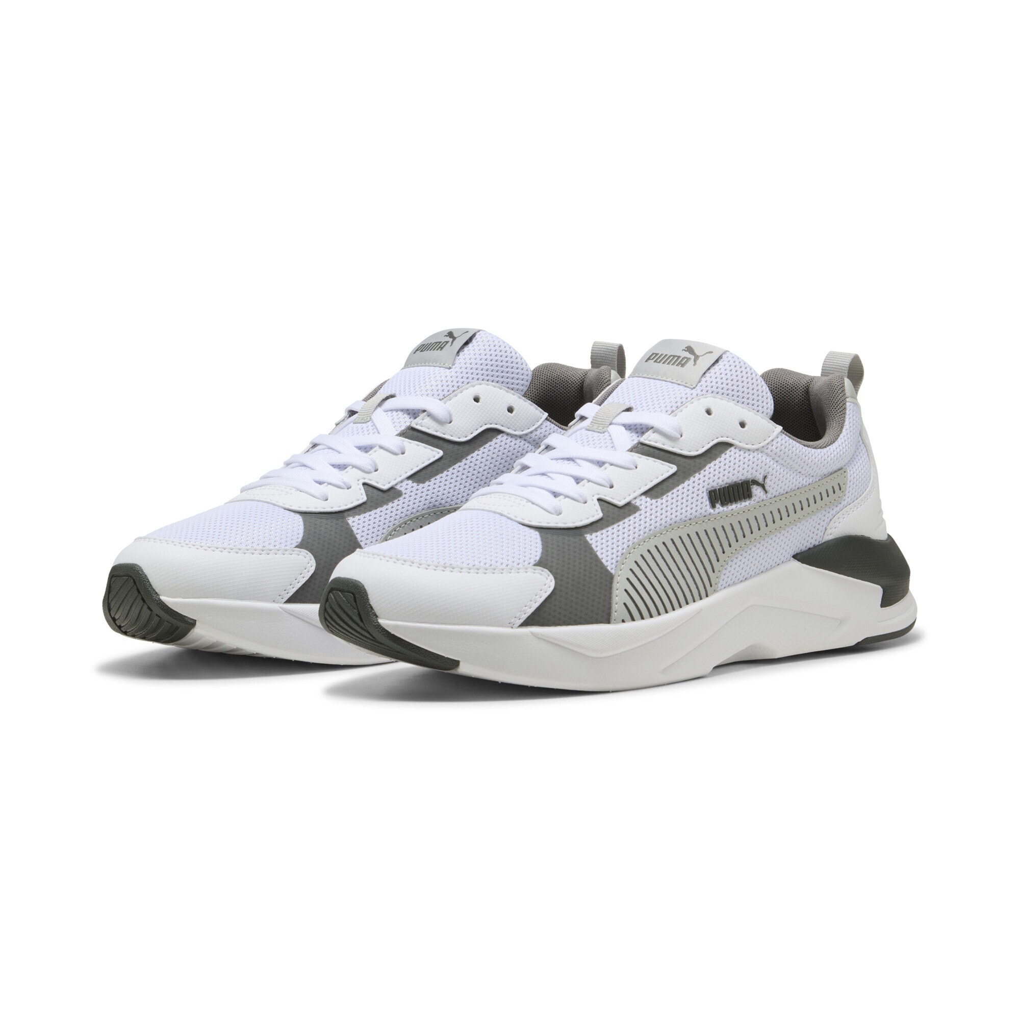 Sneaker PUMA "X-Ray 3 Sneakers Erwachsene", Damen, Gr. 37, weiß (weiß cool light gray cast iron), Obermaterial: Synthetik, Textil; Futter: Textil; Innensohle: Textil; Laufsohle: Synthetik, Gummi, Schuhe Sneaker