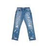 Bequeme Jeans 2Y STUDIOS "2Y Studios 2Y Firio Destroyed Straight Jeans", Herren, Gr. 31, Normalgrößen, blau, 100% Baumwolle, unifarben, casual, normal, Jeans