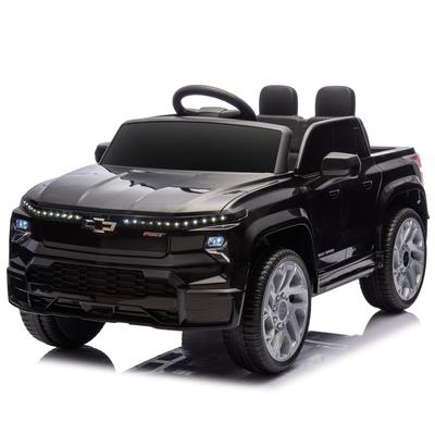 Licensed Chevrolet Silverado 24V Kids Electric Car, Parental Remote, Bluetooth, MP3 Music, LED Lights, Speed 2.49-3.73 MPH