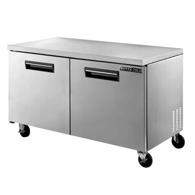 Maxx Cold MXCF48UHC 48 5/16" X-Series Undercounter Freezer w/ 2 Sections & 2 Doors, 120v, Stainless Steel