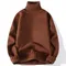 Nuovo maglione a collo alto da uomo pullover Casual tinta unita lavorato a maglia maglione nero moda autunno inverno abbigliamento uomo 2023 maglione uomo