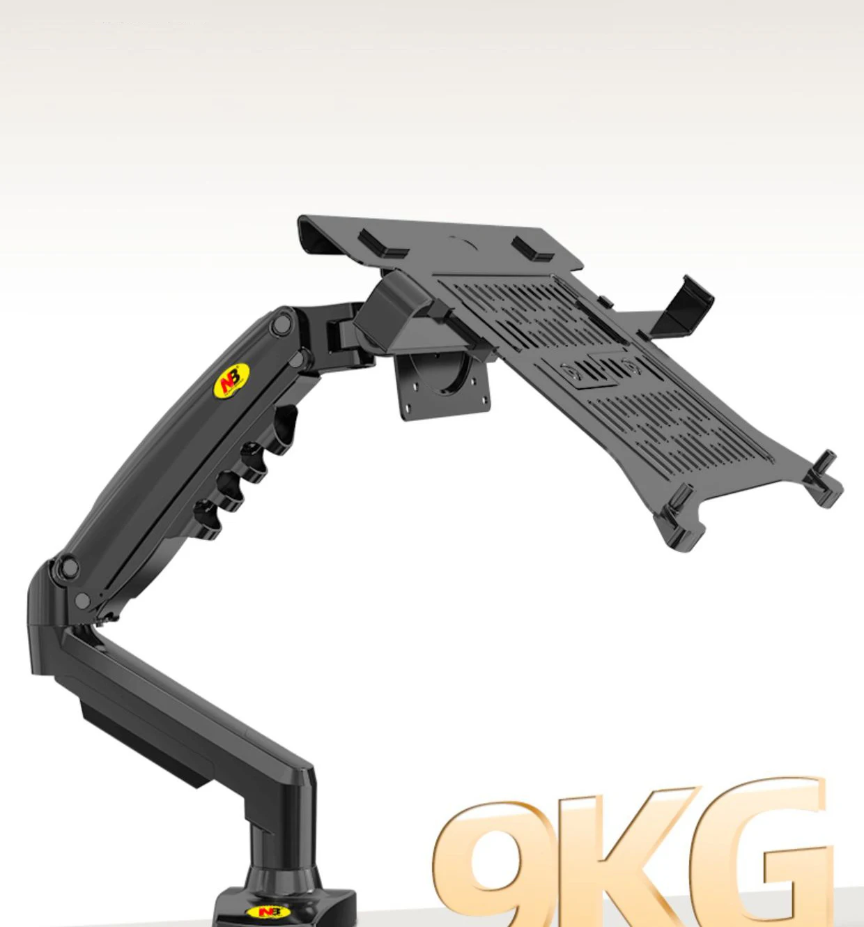 Supporto da scrivania NB F80 F80-FP 2 in 1 per monitor da 17-30 pollici + supporto per laptop da 10-17 pollici, supporto per computer portatile, morsetto per laptop