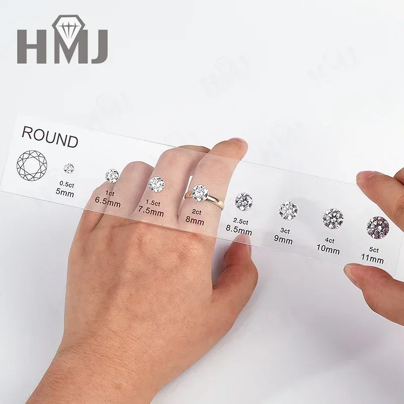 Utensili di Alta Qualità per Taglio Diamanti | Set di Gemme con Comparazione delle Dimensioni della Pietra Principale dell'Anello | Per Designer di Gioielli Personalizzati
