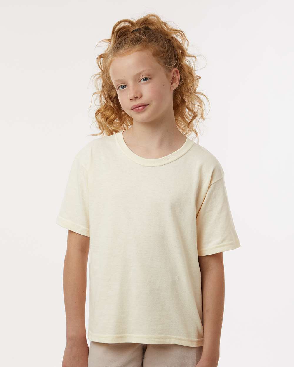 M&O MO4850 Youth Gold Soft Touch T-Shirt in Natural size Large | Cotton 4850