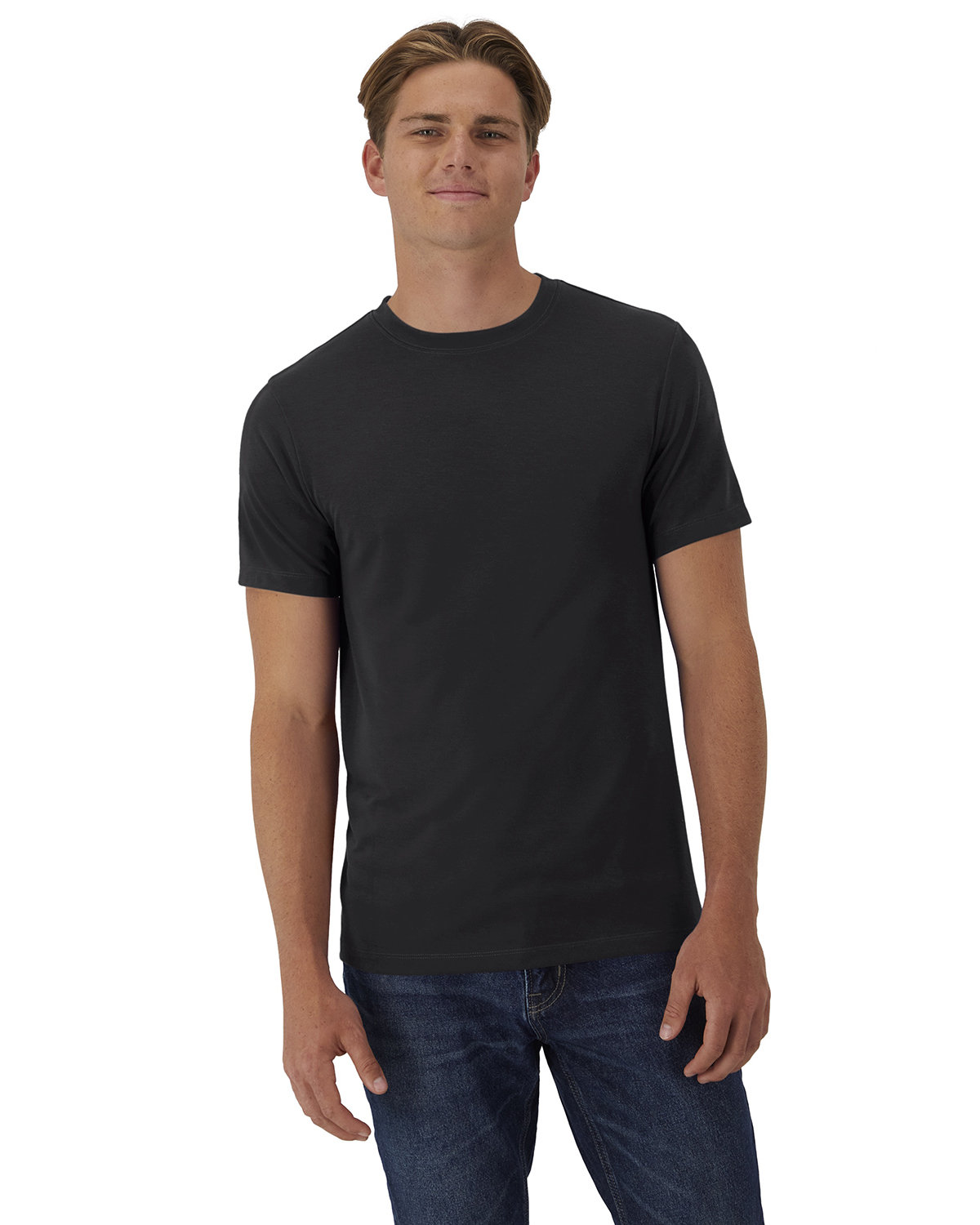 Hanes 4873 Cool-Dri Cotton Touch T-Shirt in Black size Small | ring spun polyester jersey