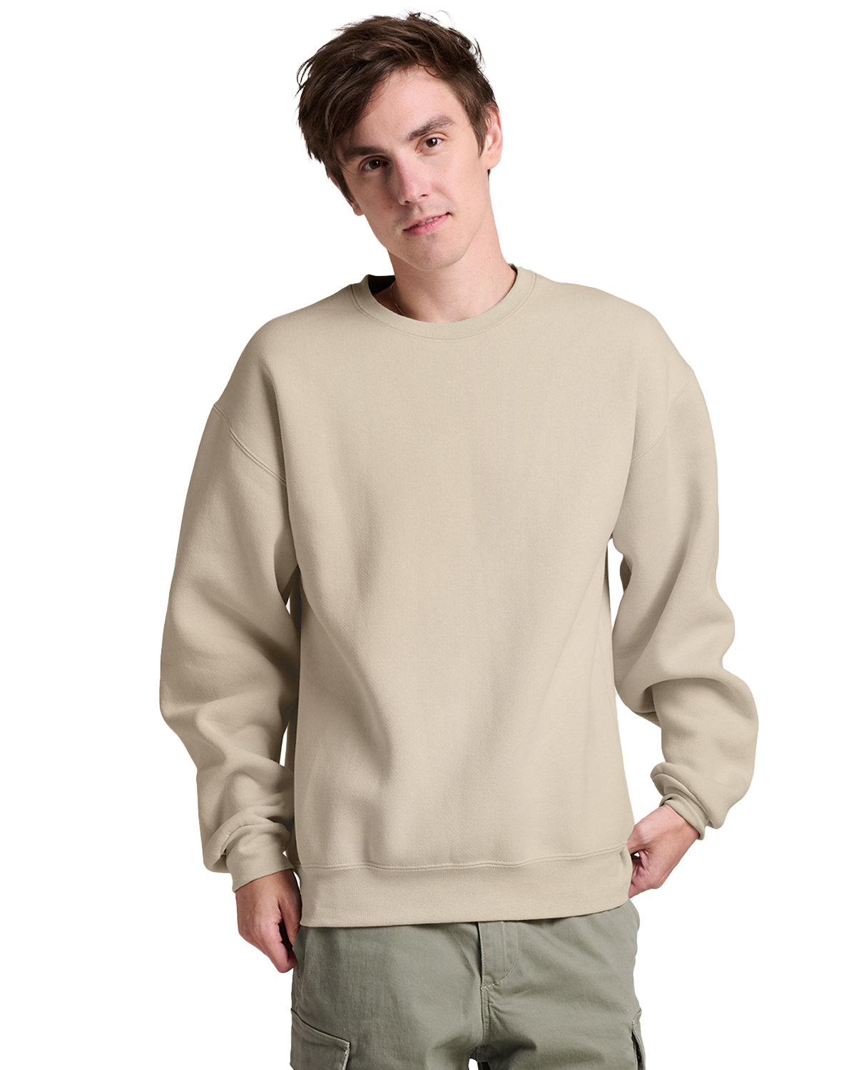 Jerzees C12MR Rugged Sweatshirt in Putty size Small | Cotton/Polyester Blend