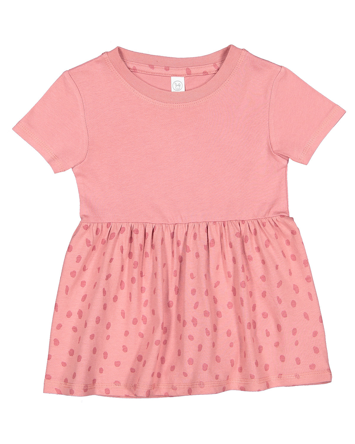 Rabbit Skins RS5330 Infant Fine Jersey Dress Top in Mauvelous/Mauvelous Spot size 12M | Cotton 5330
