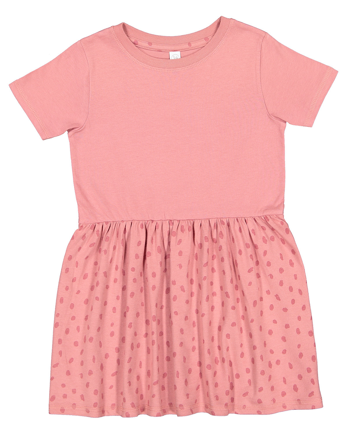 Rabbit Skins 5333 Toddler Fine Jersey Dress Top in Mauvelous/Mauvelous Spot size 5/6 | Cotton