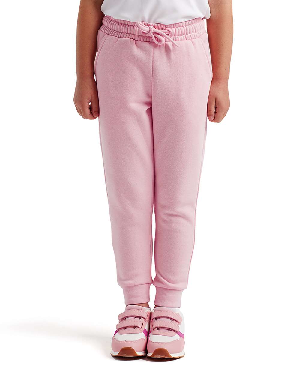 TriDri TD55B Youth Ashley Joggers Pant in Light Pink size Large | 60/40 cotton Polyester fleece