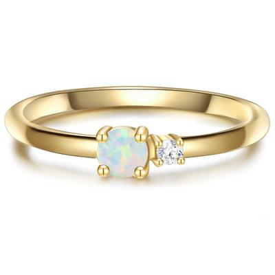 Glanzstücke München - Ring Sterling Silber Zirkonia in Gelbgold Ringe 1 ct Damen Image