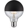 Paulmann 28676 Lampadina led filamento G95 6,5 Watt lampadina testina a specchio nero opaco 2700 k