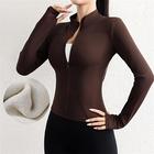 Per donna Top Yoga Collo alla coreana Calore Termico Asciugatura Rapida Leggero Foro per il pollice Manica Lunga Gli sport Tinta unica Giacca Top Per Corsa Fitness Yoga Taglia piccola Abbigliamento