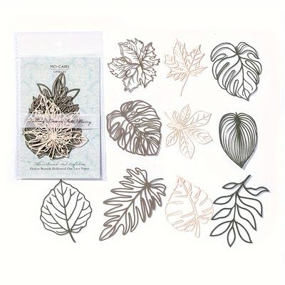 TEMU A Pack Of 10 Sheets Of Retro Floral And Leaves Hollow Base Material Paper, Magazine Planning Paper, Decorative Collage Diy Craft Material Paper