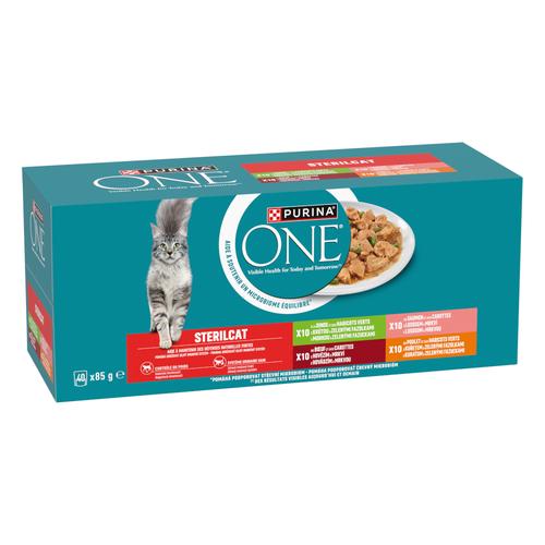 40x85g PURINA ONE Sterilcat Mix (4 Varianten) Katzenfutter nass