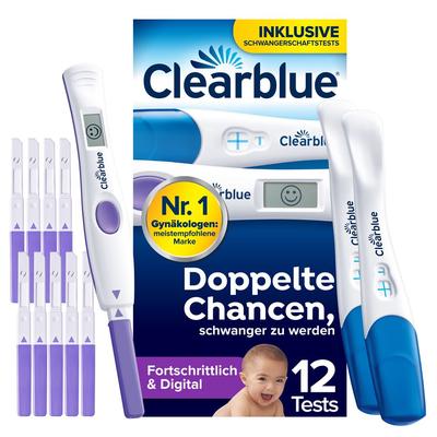 Clearblue Ovulation u.Schwangerschaftstest Kombip. 12 St Kombipackung Image