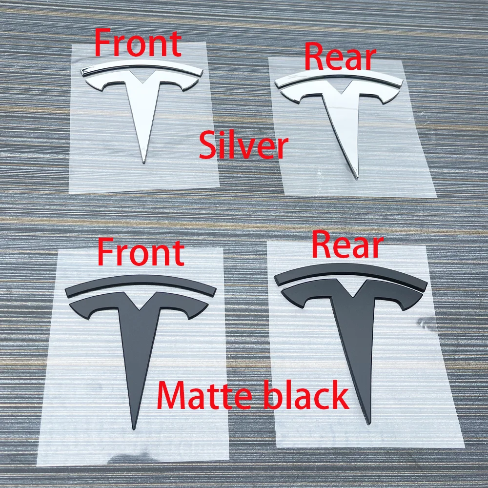 1 pz adatto per il logo Tesla modello 3 modalità Y design adesivo logo cofano anteriore auto, accessorio distintivo bagagliaio posteriore
