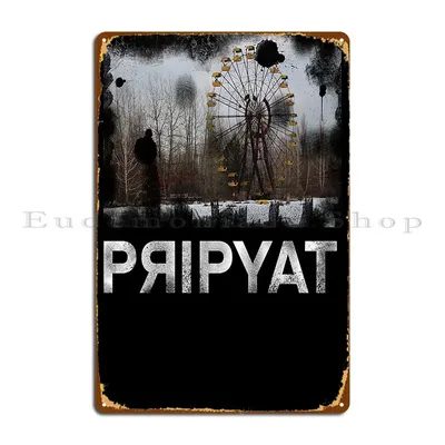 Chernobyl shirtof the day Metalls child Retro Garage Wandbild Kino Designer Zinn Zeichen Poster Image
