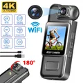 4K HD WiFi Mini fotocamera videoregistratore digitale portatile schermo a colori fotocamera indossabile videocamera per visione notturna videocamera per bici sportiva