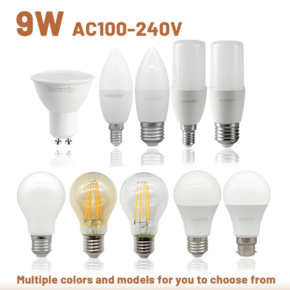 1-10 stücke e27 retro edison vintage lampe a60 led filament birne b22 e14 gu10 scheinwerfer AC100V-240V glühbirne glas