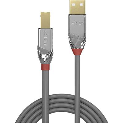 USB-Kabel usb 2.0 usb-a Stecker, usb-b Stecker 3.00 m Grau 36643 - Lindy