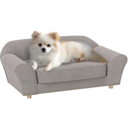 Hundesofa für kleine Hunde, Hundebett mit abnehmbarem und waschbarem Kissen, Haustiersofa mit