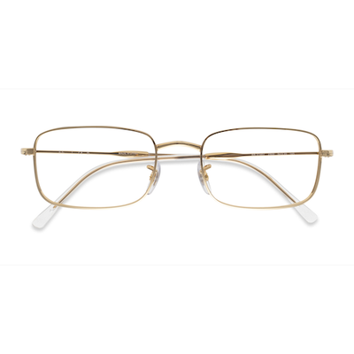 Unisex s rectangle Gold Metal Prescription eyeglasses - Eyebuydirect s Ray-Ban RB3746V