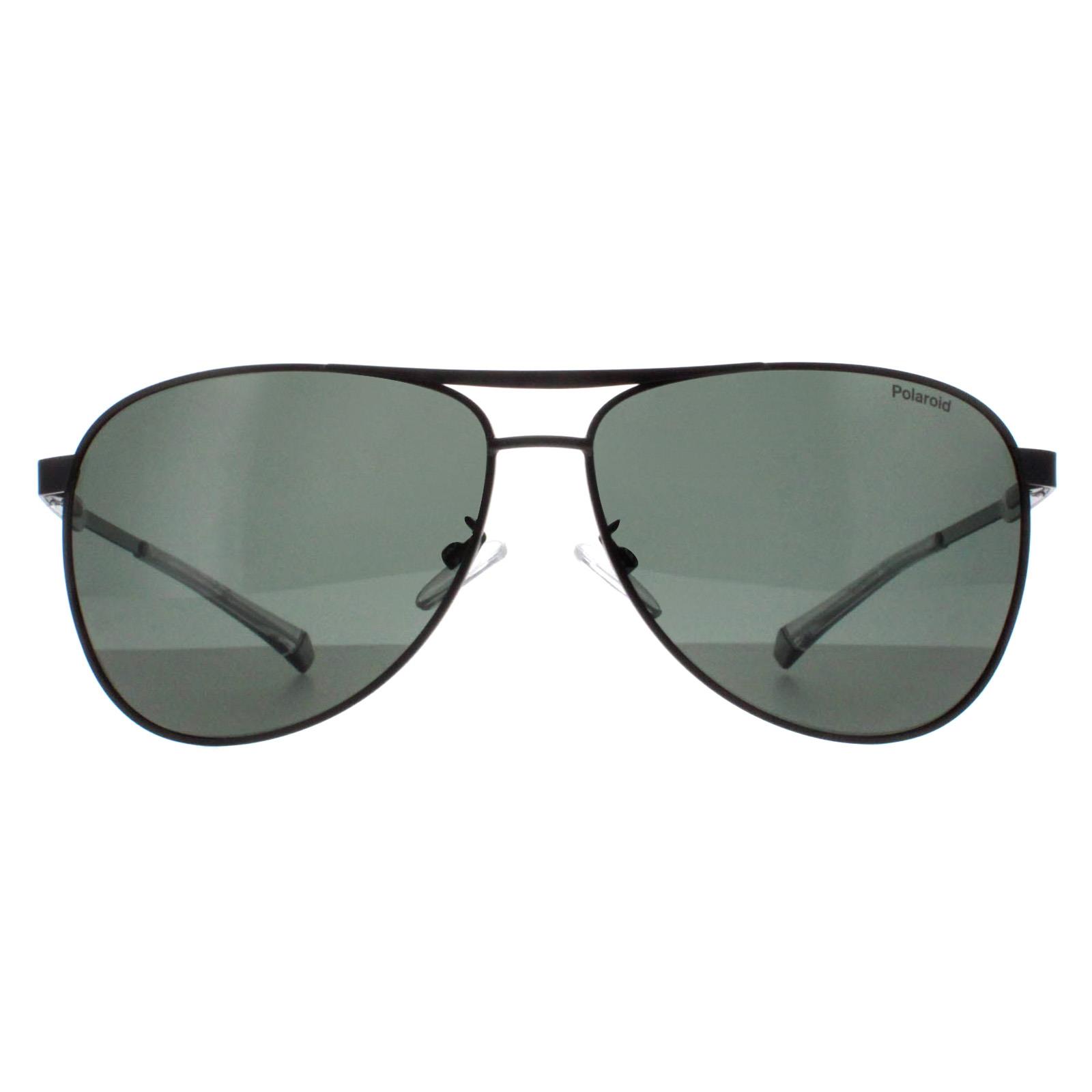 Polaroid Aviator Herren Matt Schwarz Grün Polarisiert PLD 2160/G/S/X Image