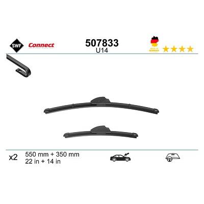 Swf Wischblatt [Hersteller-Nr. 507833] für Chevrolet, Fiat, Hyundai, Kia, Lancia, Mitsubishi, Nissan Image