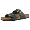 Pantolette MAN'S WORLD, Herren, Gr. 46, schwarz, Lederimitat, unifarben, klassisch, Schuhe, Schlappen, Sommerschuh, Hausschuh mit vorgeformtem Fußbett