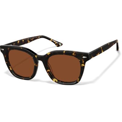 Zenni Square Rx Sunglasses Tortoiseshell Plastic Full Rim Frame