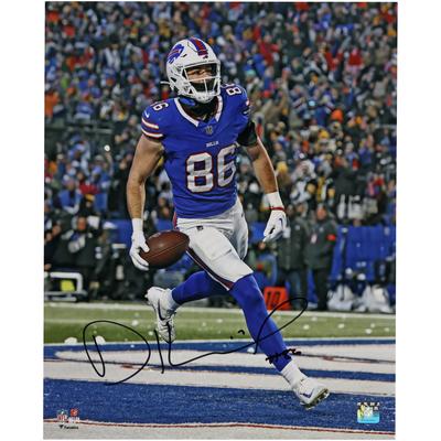 Dalton Kincaid, Buffalo Bills, signiertes 16" x 20" Snowing Touchdown-Hochformatfoto Image
