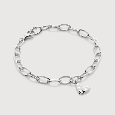Sterling Silver Heart Charm Bracelet
