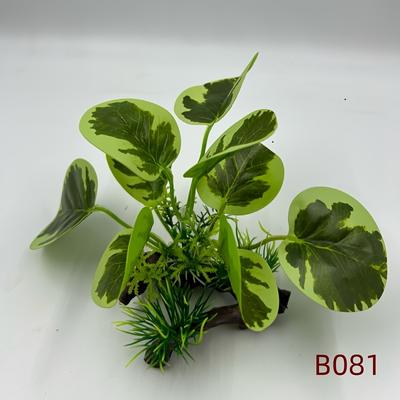 TEMU Artificial Aquatic Plants For Fish Tank Decor, Realistic Greenery For Aquarium Landscape, Fake Water Grass For Reptile Habitat, 1pc Round Leaf Plastic Aquatic Plant For Fish Tank Decoration