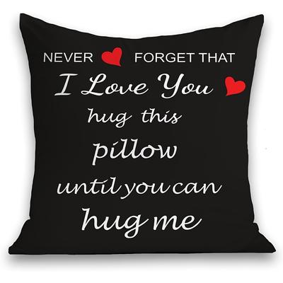 TEMU 1pc Short Plush Throw Pillow Covers, 