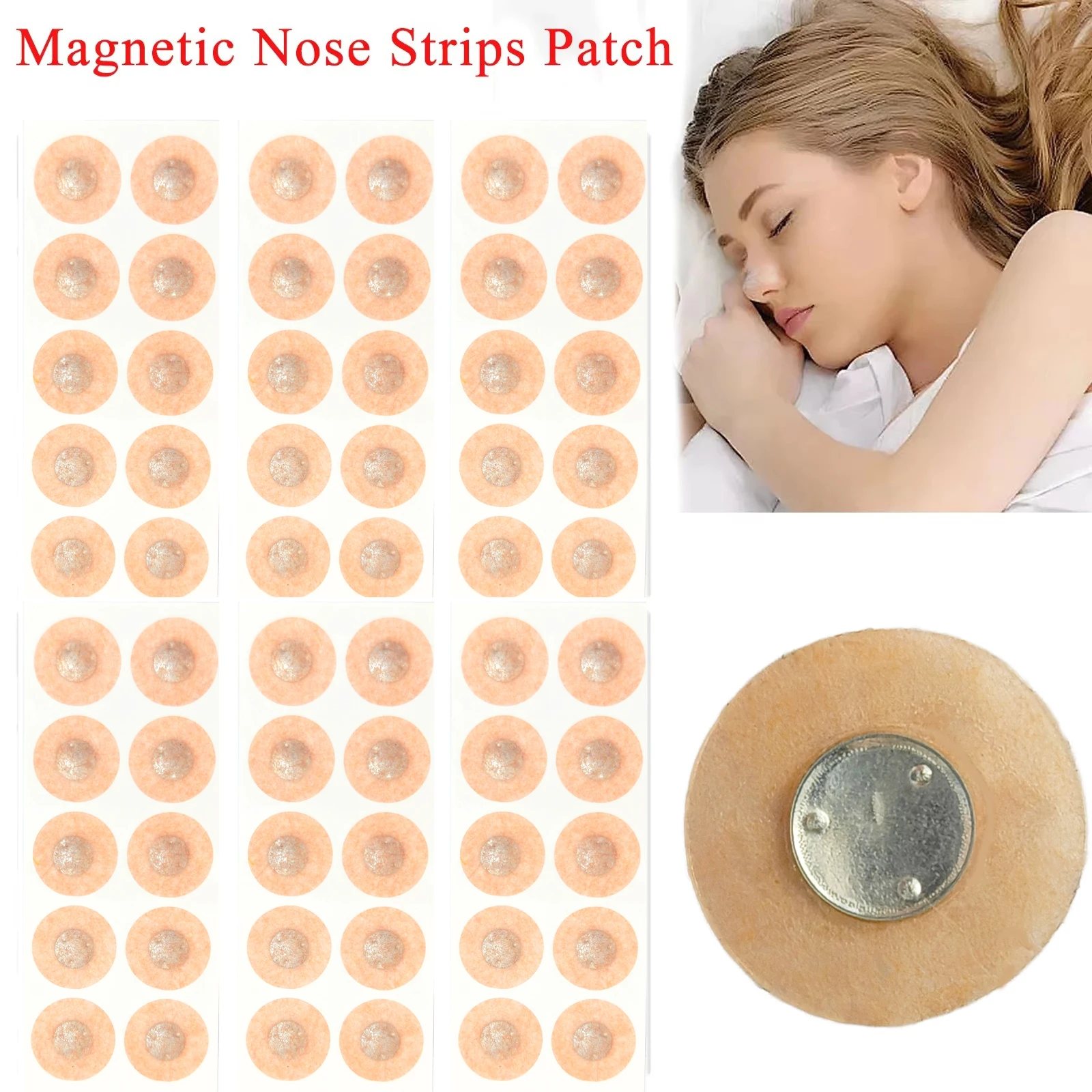 10/120 Stück Nasenstreifen, Packung mit Anti-Schnarch-Nasenstreifen, magnetischen Nasenstreifen, Einlassatmung, Nasen für Unternehmen Image