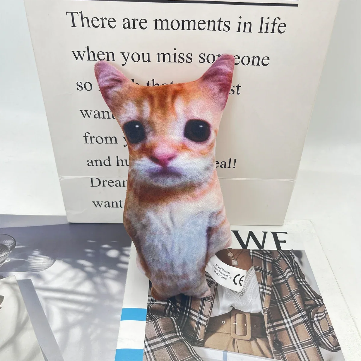 21 cm süße El Gato Katze Plüschtiere Wowwow Katzenpuppen Plüschtiere Simulation Kuscheltiere Geburtstag Urlaub Geschenk Kinder Sammlerspielzeug Image