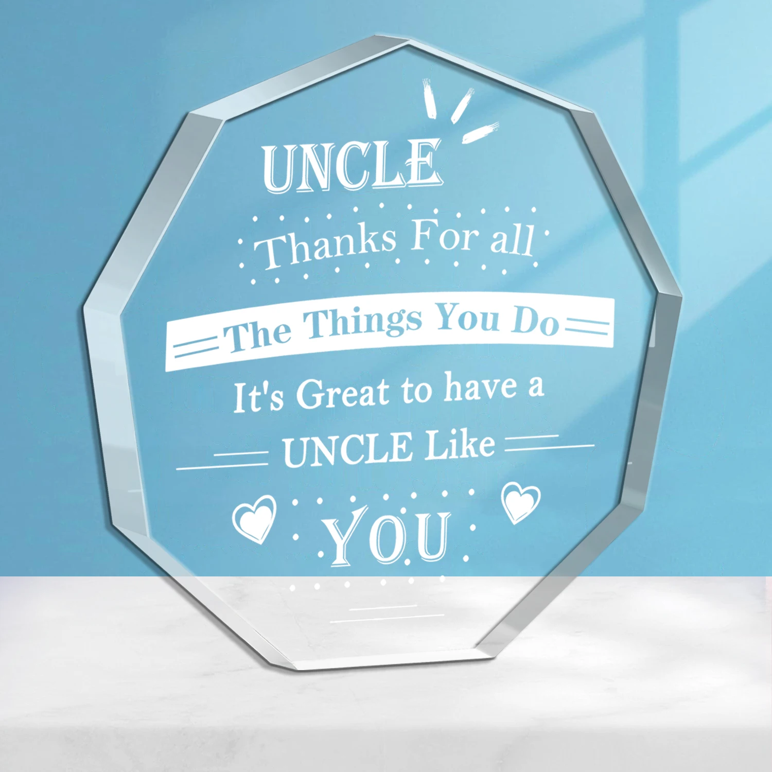 Bestes Onkel geschenk für Nichten oder Neffen, Glas-Souvenir geburtstag und Weihnachts geschenke, bestes Onkel geschenk Image