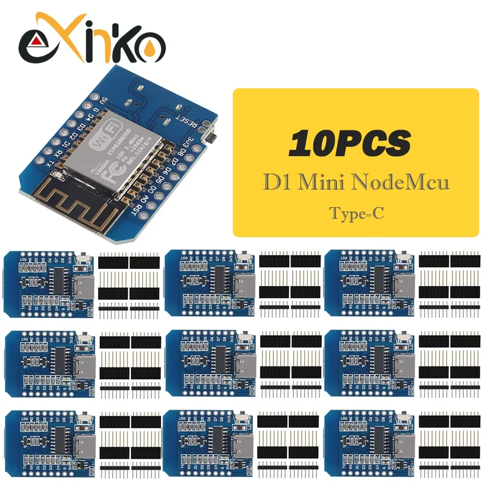 1-10 Stück/Typ-C Micro USB D1 Mini NodeMcu ESP8266 ESP-12F Mini NodeMCU Lua 4M Bytes WiFi Modul Wireless WiFi Modul für Arduino Image