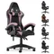 bigzzia Gaming Chair Office Chair Ergonomic PU Leather Computer Desk Chair with Headrest,Lumbar