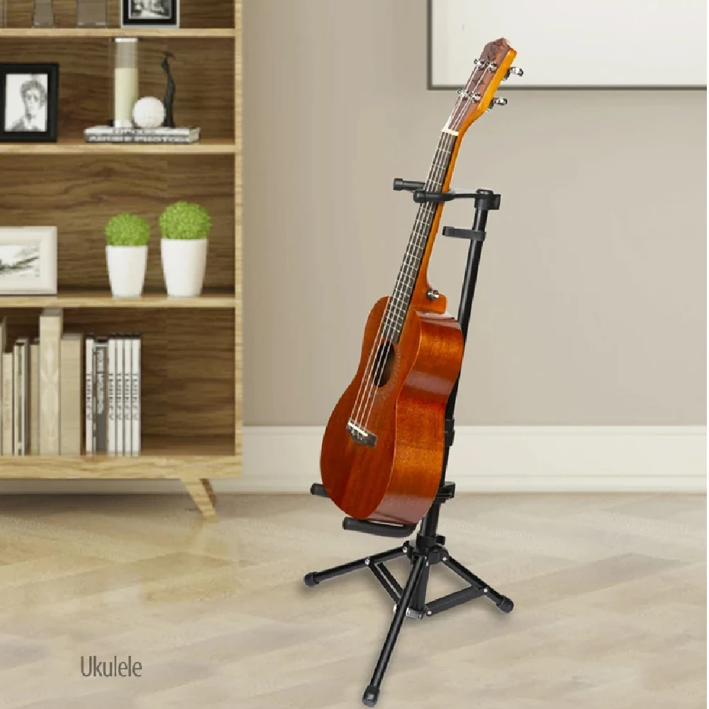 Flanger FL-13D Violinständer, geschlungener Violin-Metallständer, individuelle Bogenpositionen, schwarze 3-beinige Stützhalterung, Violinzubehör Image