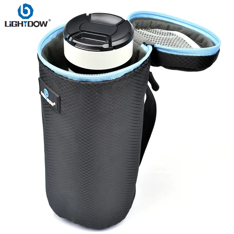 Lightdow Hochwertige Kameraobjektivtasche, Tragetasche, S, M, L, XL, Größe für Canon, Nikon, Sony, DSLR und spiegellose Linsen Image