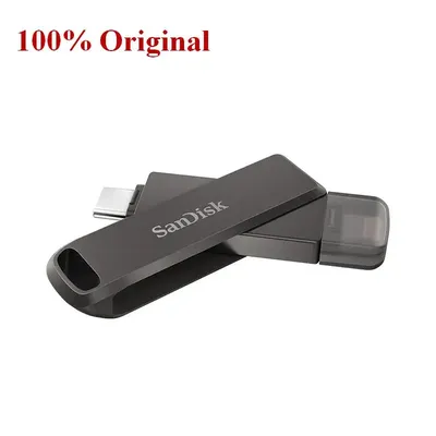 SanDisk OTG iXpand Flash-Laufwerk Luxe iX70 Pendrive Typ C & Lightning USB 64 GB 128 GB 256GMetal Memory Stick für iPhone Mac Laptop Image