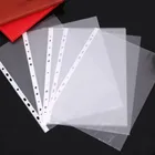 A4 100 pièces 11 trous dossiers perforés en plastique Transparent pour pochettes de Documents